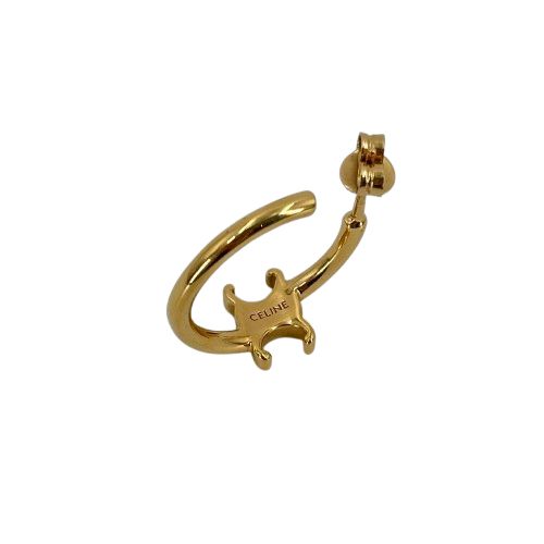 ♪ CELINE セリーヌ トリオンフ アシンメトリー ピアス 片耳 ゴールド