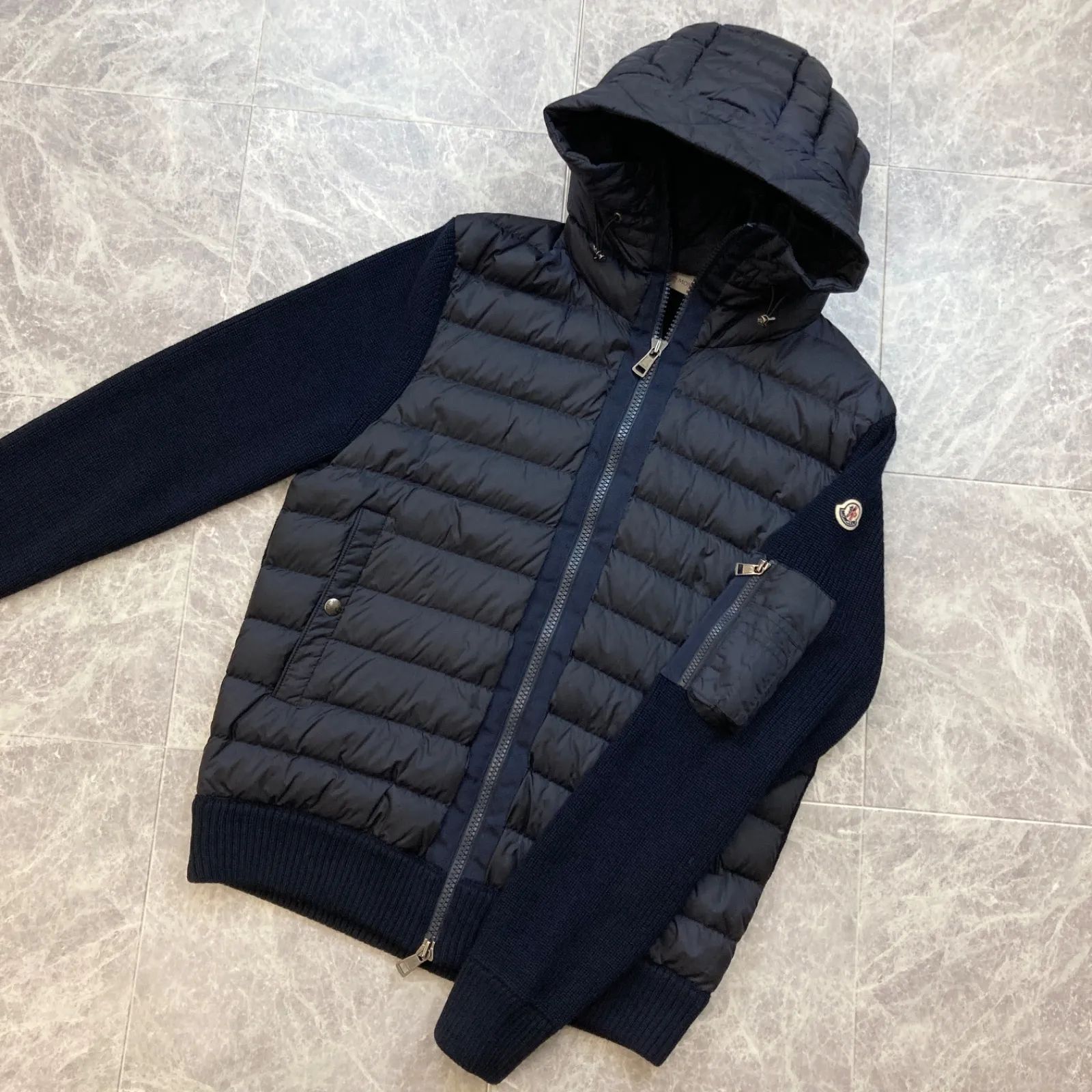 MONCLER モンクレール 21年製 CARDIGAN TRICOT ネイビー ニット切替