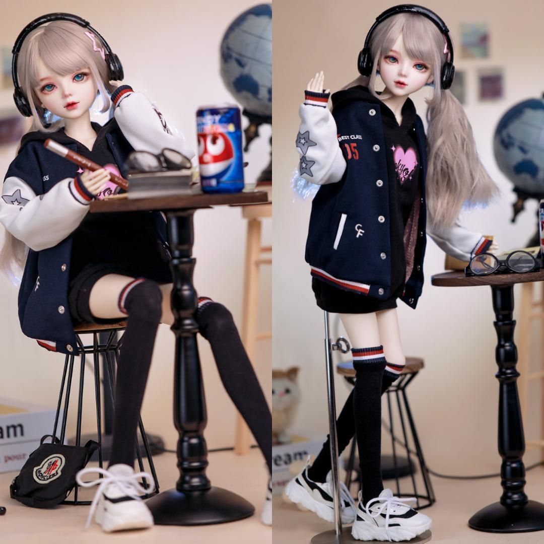 BJD 1/3ドール フルセット 本体 56cm 球体関節人形 眼球 洋服 メイク済
