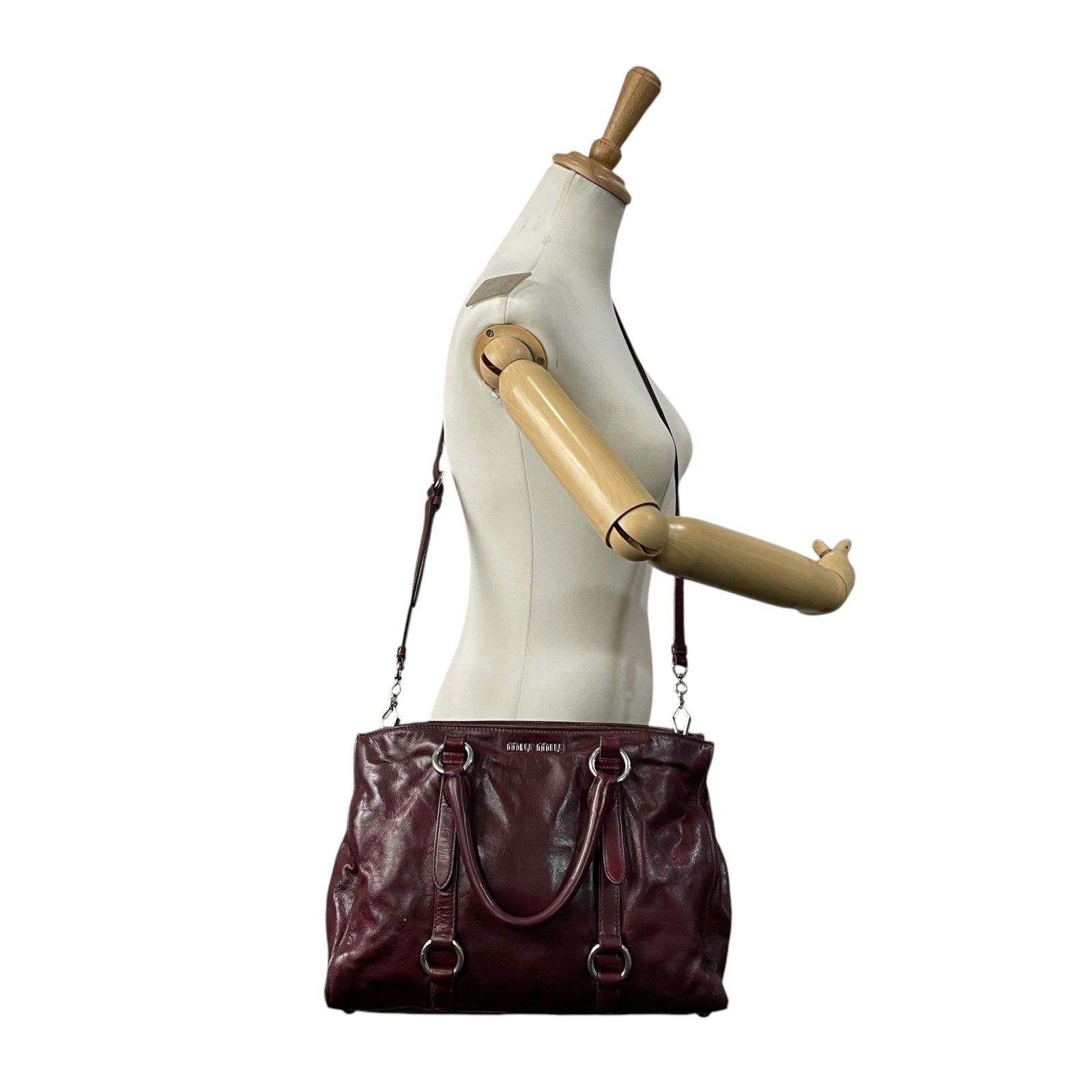 美品 希少カラー MIUMIU ミュウミュウ ハンドバッグ ショルダーバッグ