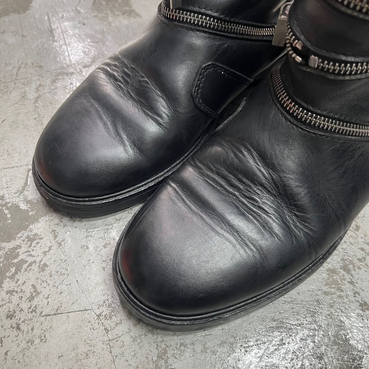 RAF SIMONS 06AW スパイラルジップ レザー ブーツ ラフシモンズ 10026