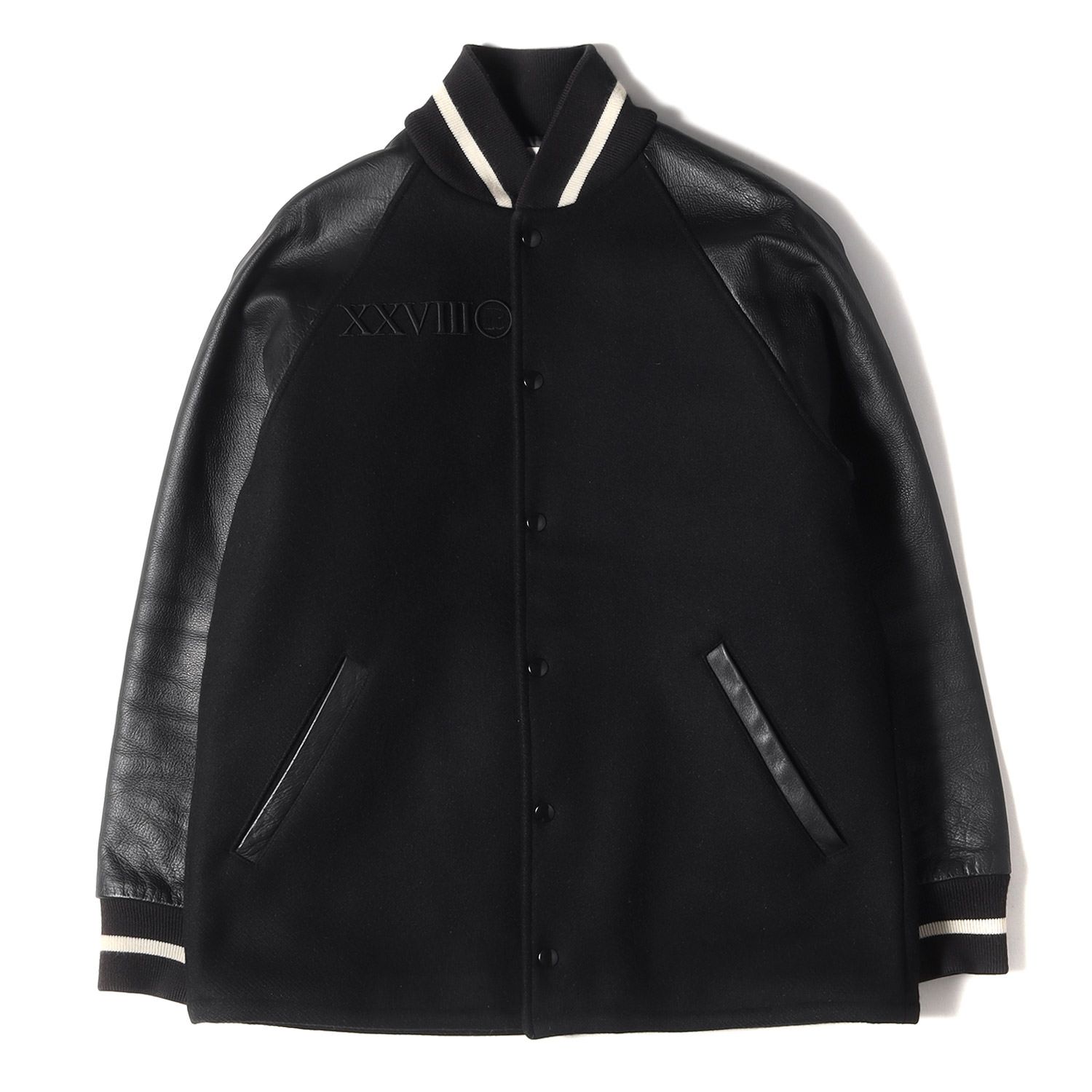 KRYPTON クリプトン ジャケット 袖レザー メルトンウール スタジャン