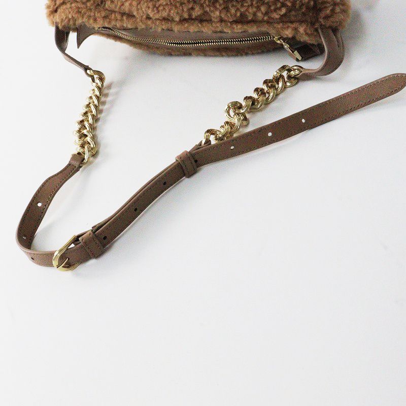 美品 マックスマーラ MaxMara テディベア ウエストバッグ/ブラウン