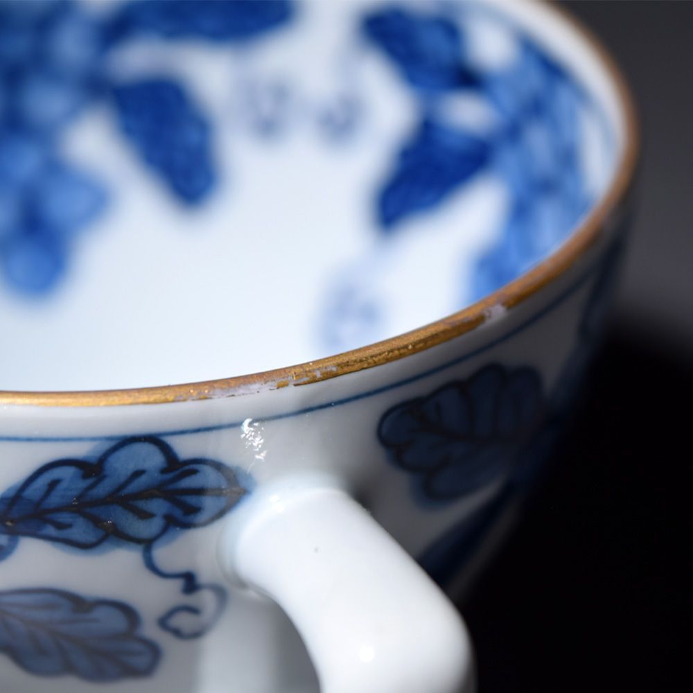 有田焼 源右衛門 染付葡萄 カップ&ソーサー コーヒーカップ コーヒー碗