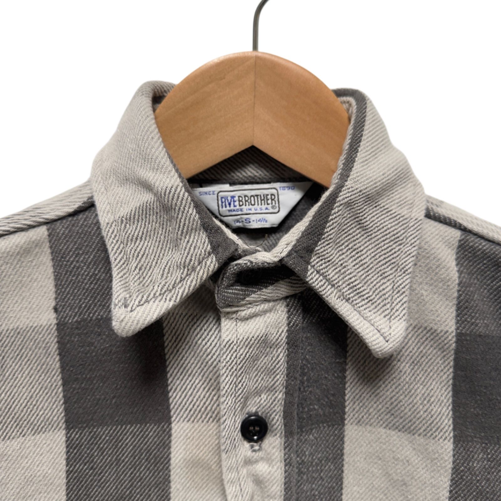 ビンテージ 70s USA製 ファイブブラザー ヘビネル ネルシャツ Sサイズ