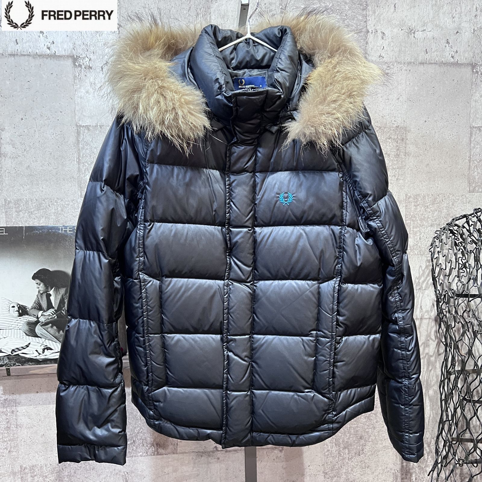 フレッドペリー ダウンジャケット ブラック S メンズ FRED PERRY