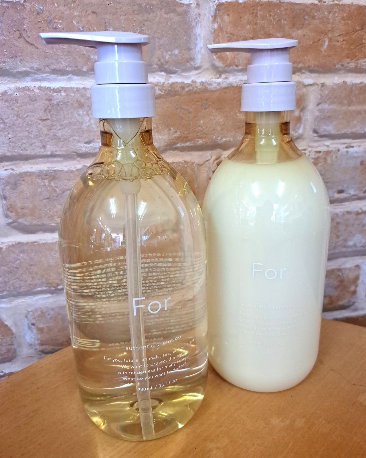 For オーセンティックシャンプー、トリートメントセット 各980ml