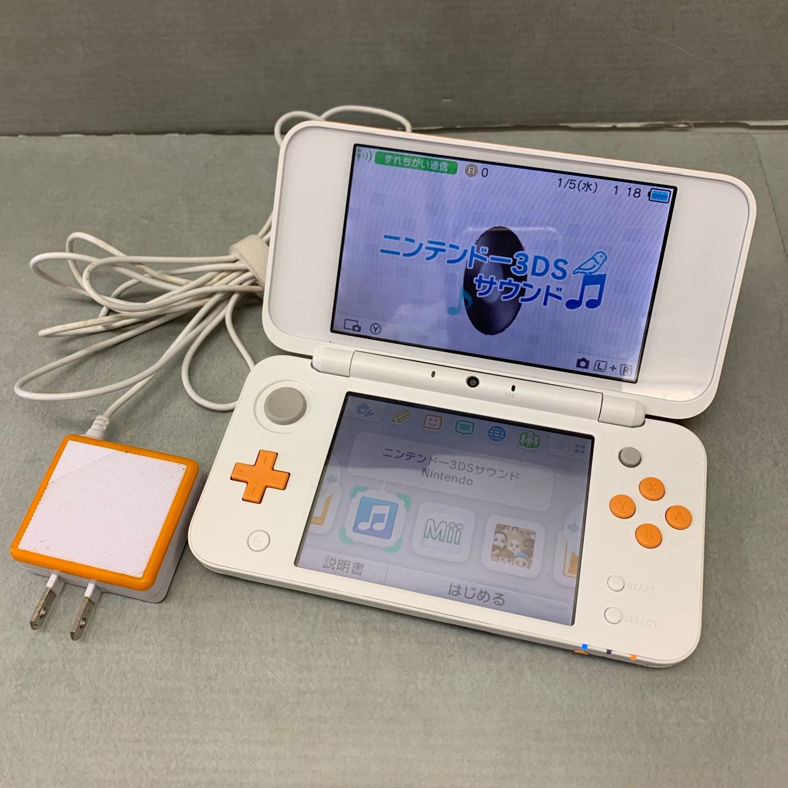ジャンク品〉Newニンテンドー2DSLL ホワイト×オレンジ Nintendo2DSLL