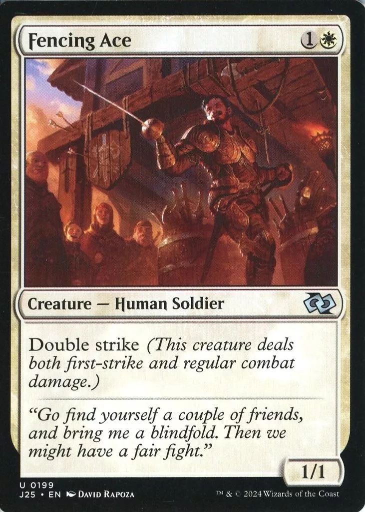 中古】マジックザギャザリング 0199[U]：【J25】Fencing Ace/剣術の