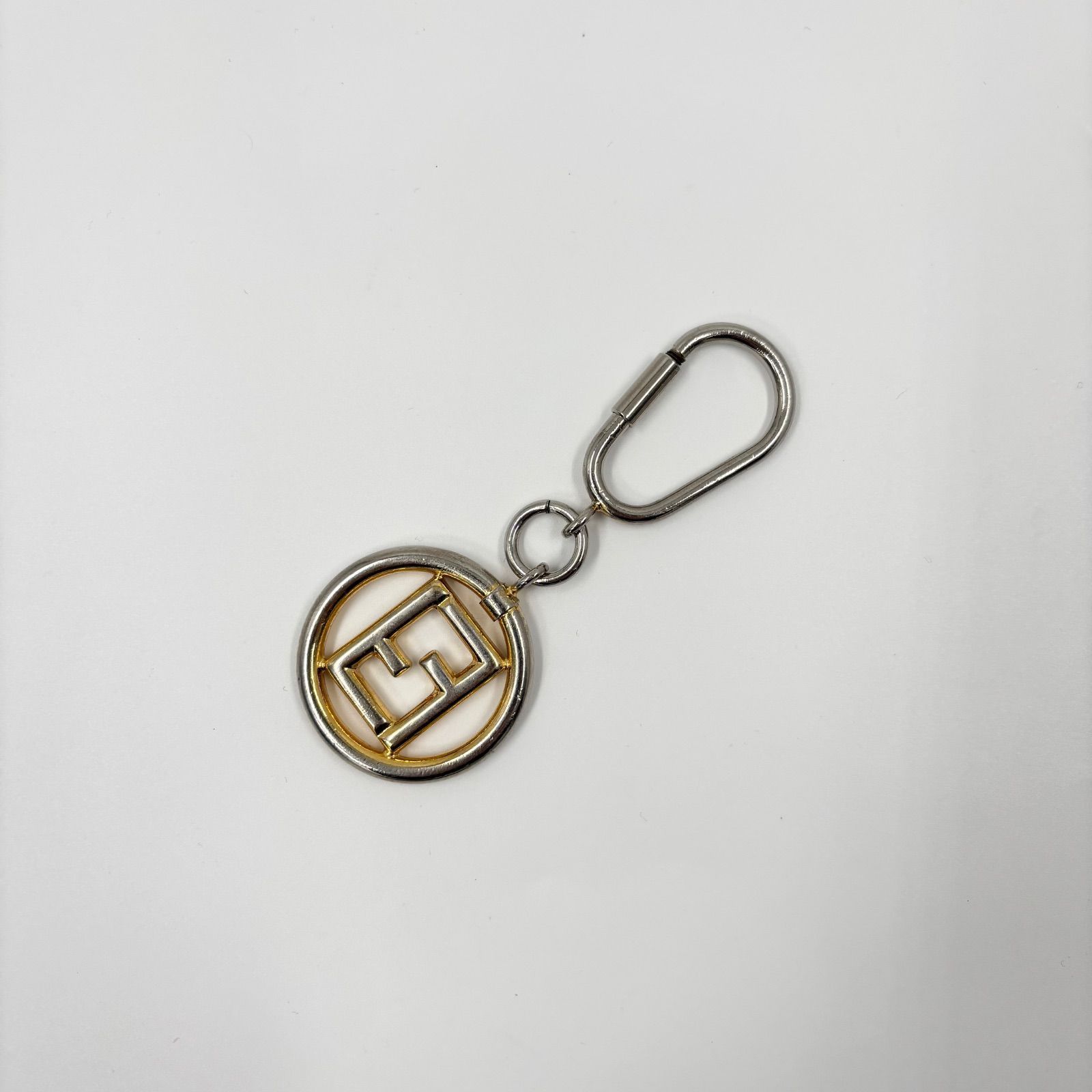 FENDI フェンディ キーホルダー キーリング FF ロゴ ズッカ ゴールド