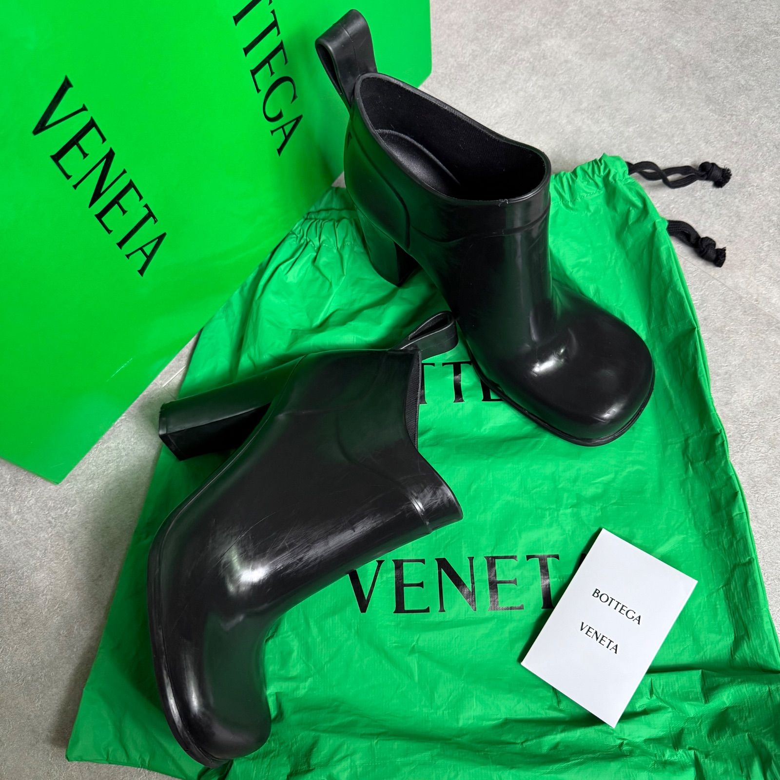 BOTTEGA VENETA ボッテガヴェネタ レインショートブーツ 38 25cm