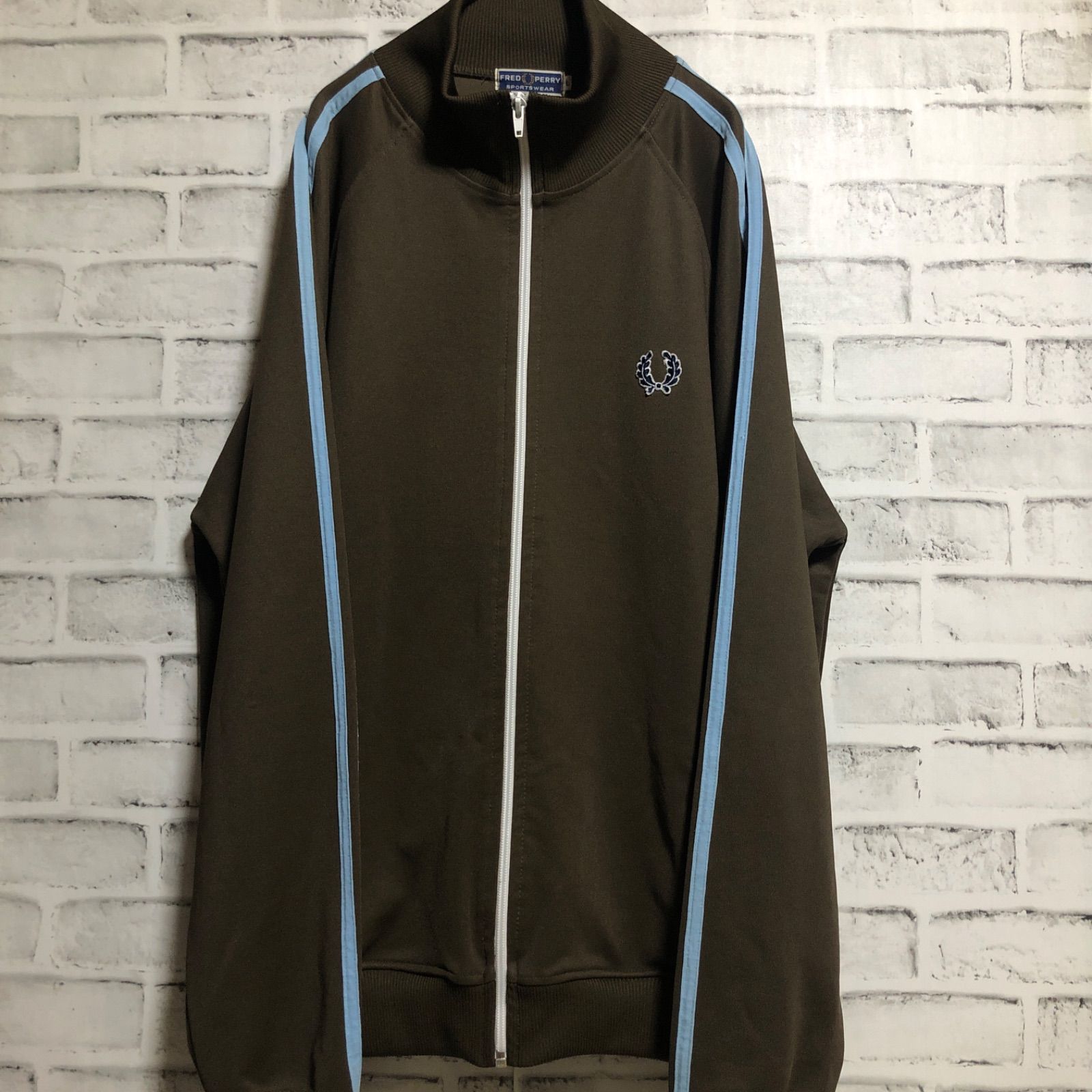 希少ブラウンXL⭐️90s Fred Perry トラックジャケット/ジャージ 刺繍