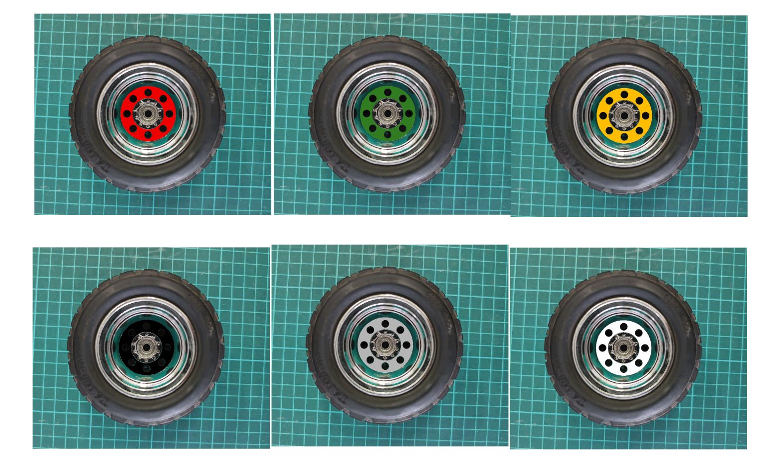 新色！タミヤ ワイルドウイリー2 ホイールステッカー 各色 ランチ