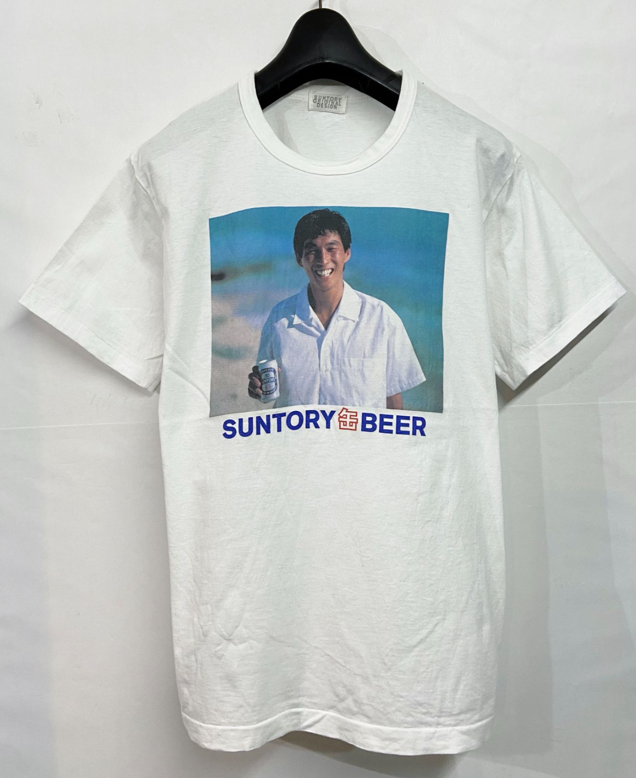 80s ヴィンテージ 明石家さんま x SUNTORY｜サントリー フォト Tシャツ