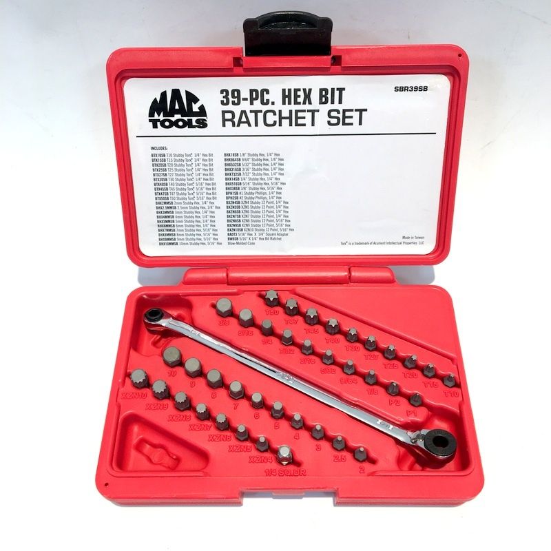 美品 マックツール 39ピース HEX BIT ラチェットセット SBR39SB 差込5