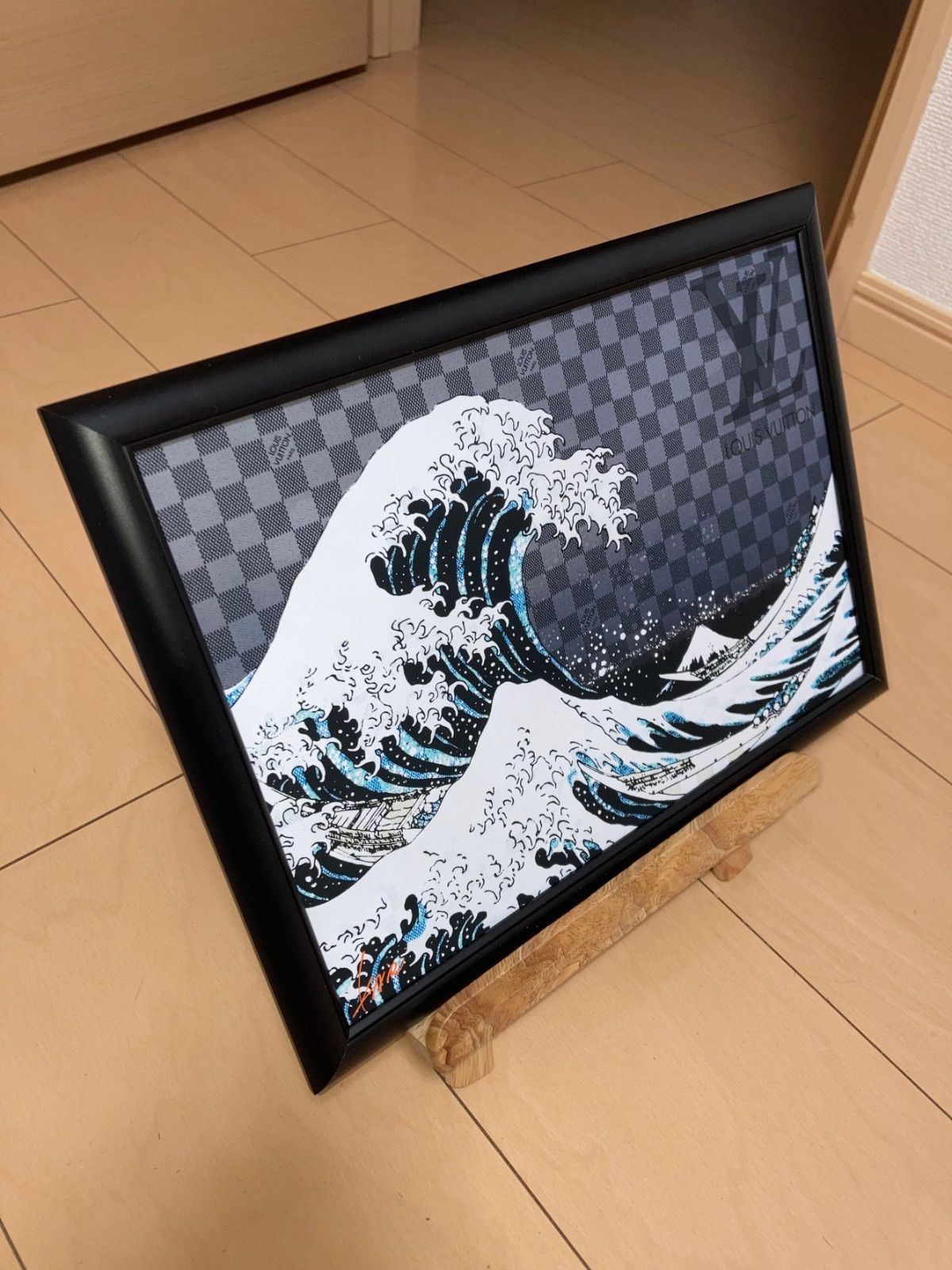 LOUISVUITTON type☆A4額装済オマージュアートインテリアポスター.#222