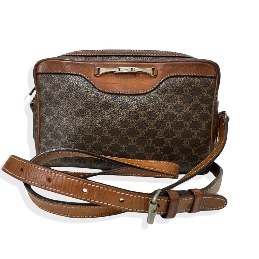 ヴィンテージセリーヌ CELINE ショルダーバッグ マカダム柄 トリオンフ