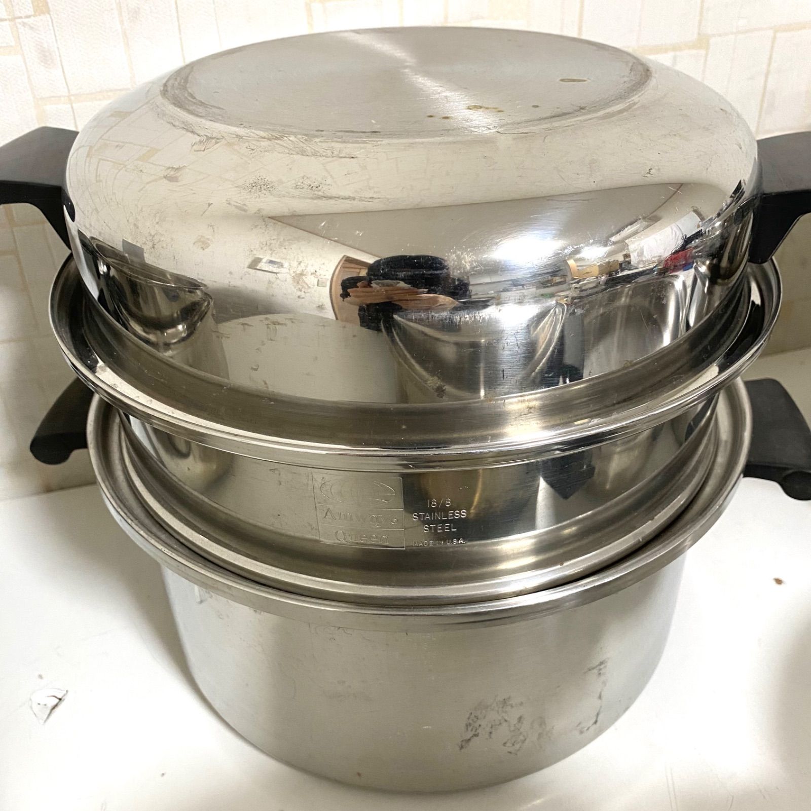 Amway アムウェイクイーン ロイヤルクイーン 鍋 蒸し器 セット - メルカリ