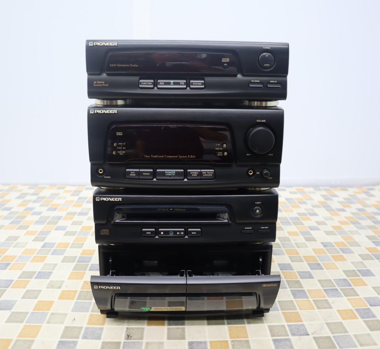 △現状販売 ｜4段 コンポ ブラック｜PIONEER パイオニア X-B05