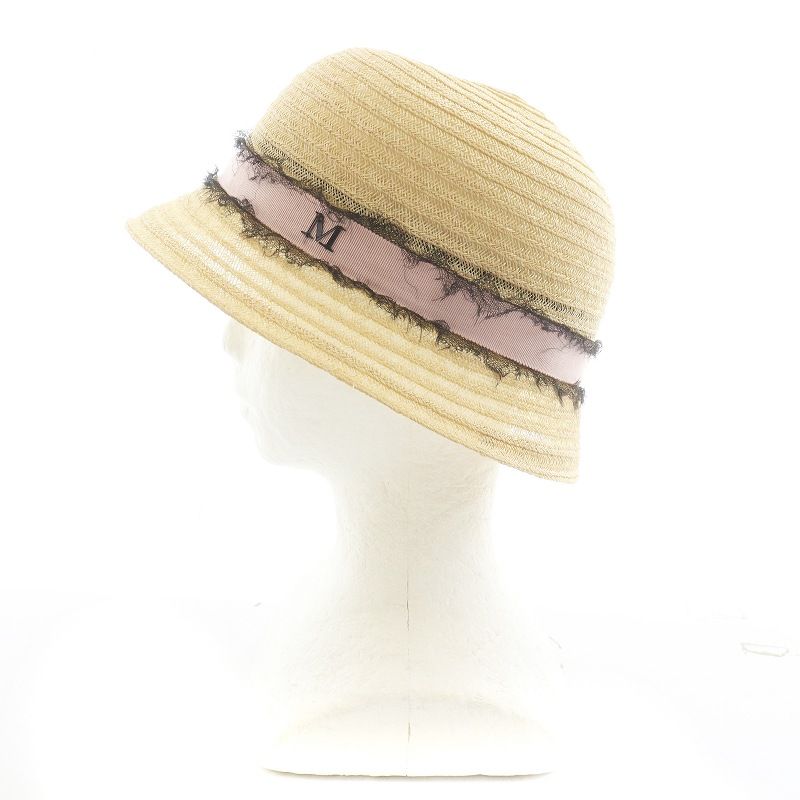 メゾンミッシェル MAISON MICHEL グラスハット 麦わら帽 ストロー