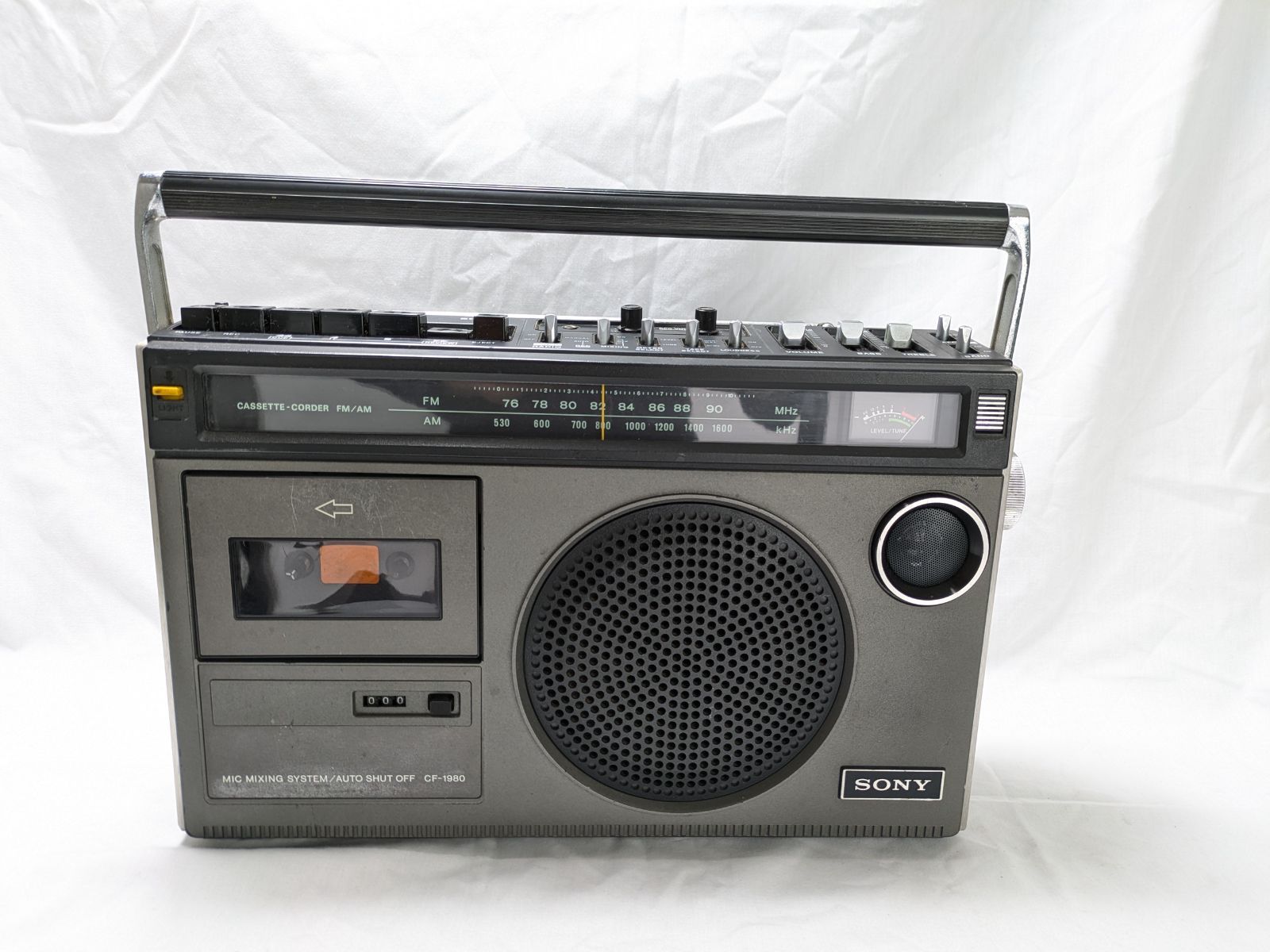 バナナ】ジャンク品 SONY/ソニー FM/AMモノラルラジカセ CF-1980 本体