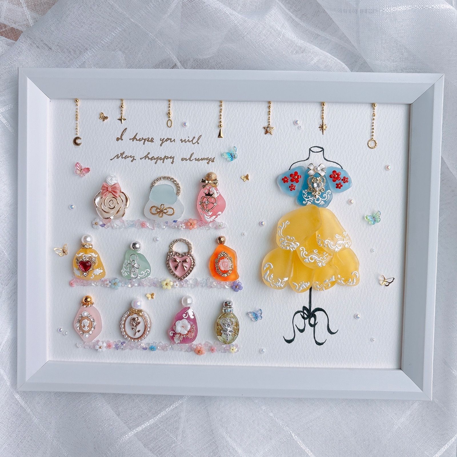 シーグラスアート オシャレ プリンセス 香水 化粧品 フレンチガーリー