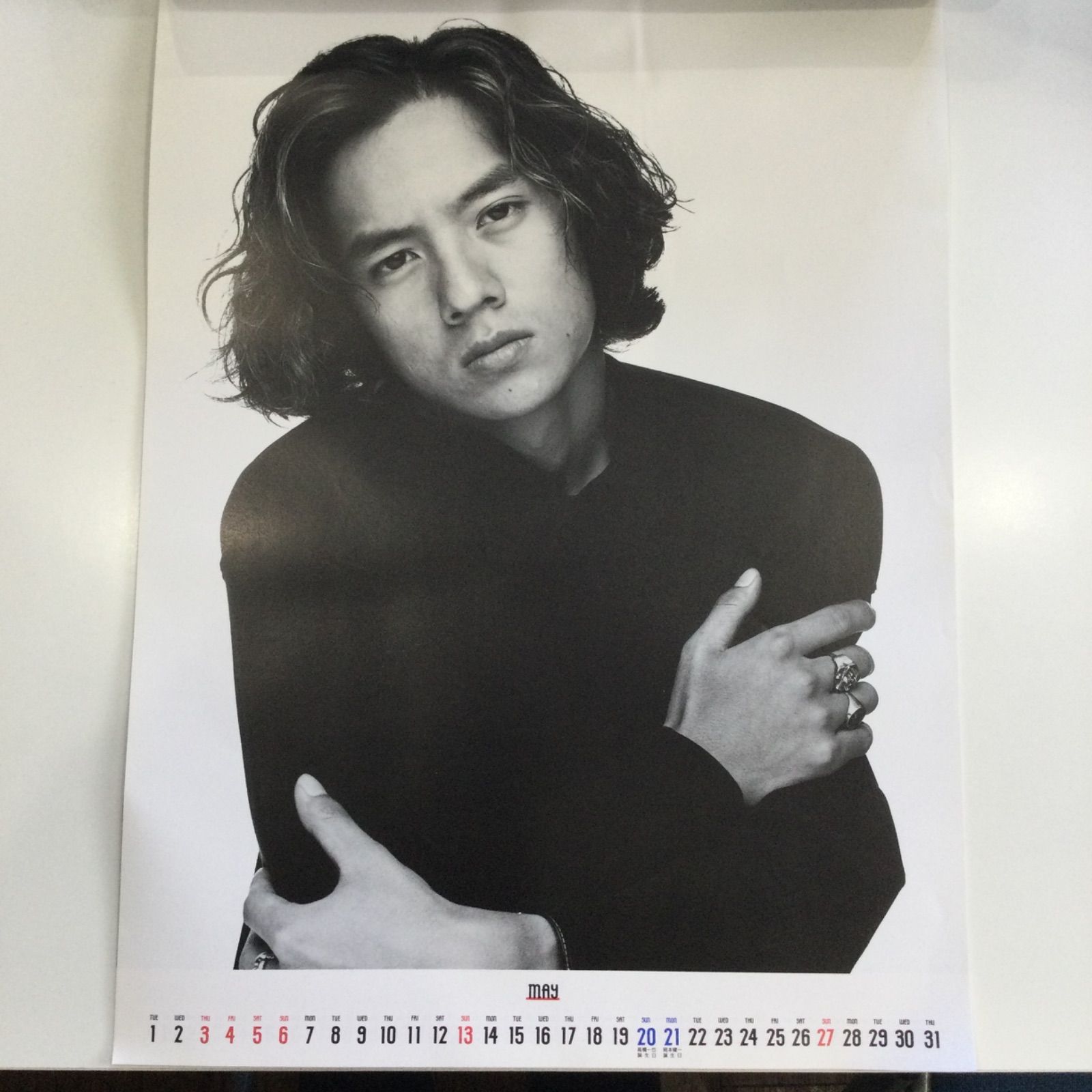 レア】 男闘呼組 1990年 カレンダー ＋ 特典ハンカチ付き 昭和レトロ