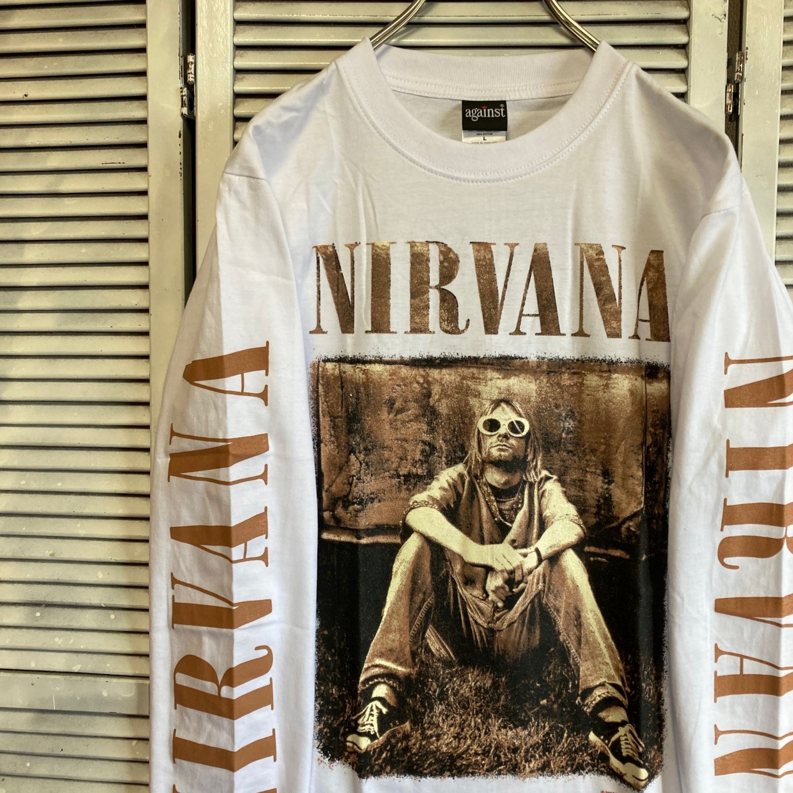 ⭐︎ ニルバーナ NIRVANA カートコバーン 白 長袖 Tシャツ ロック