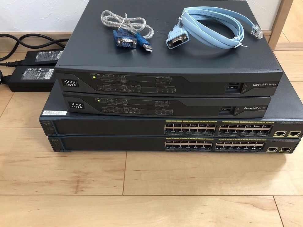 CCNA、CCNP】CISCO C891F、C2960 静音タイプ 2台セット CCNA、CCNP
