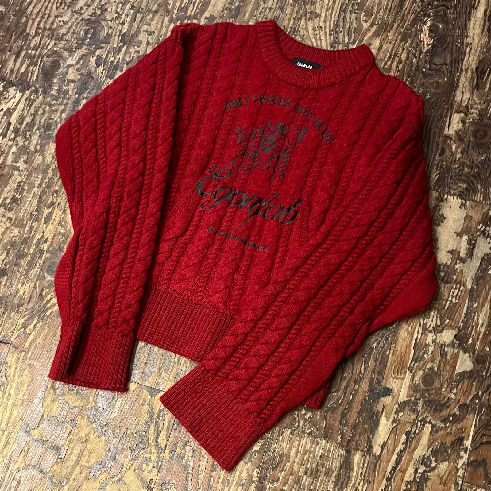EGON LAB エゴンラボ 24AW KNIT ニット sizeS レッド系 【代官山11