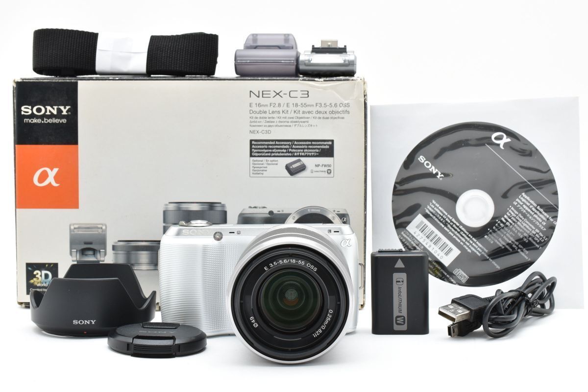 SONY ミラーレス一眼 NEX-C3ボディ&SEL1855レンズ ジャンク SONY