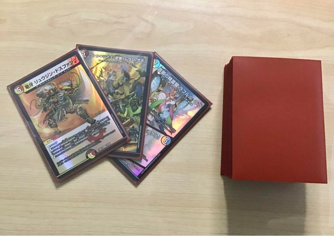 デュエマ 本格構築 【赤白サムライ】 デッキ＆二重スリーブ - メルカリ