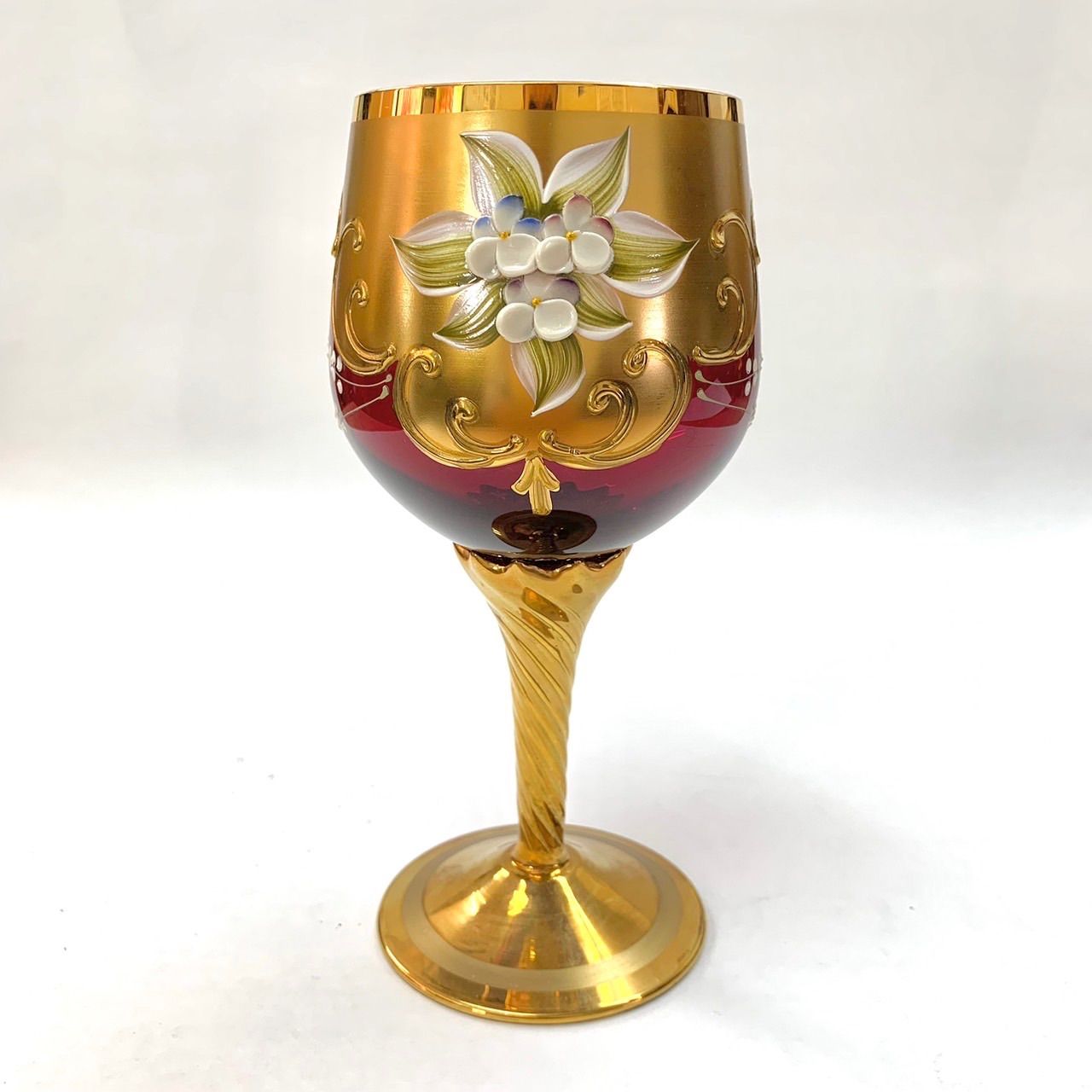 MURANO ムラノ 金彩 トリプル ドルフィン グラス MURANO ムラノ 金彩