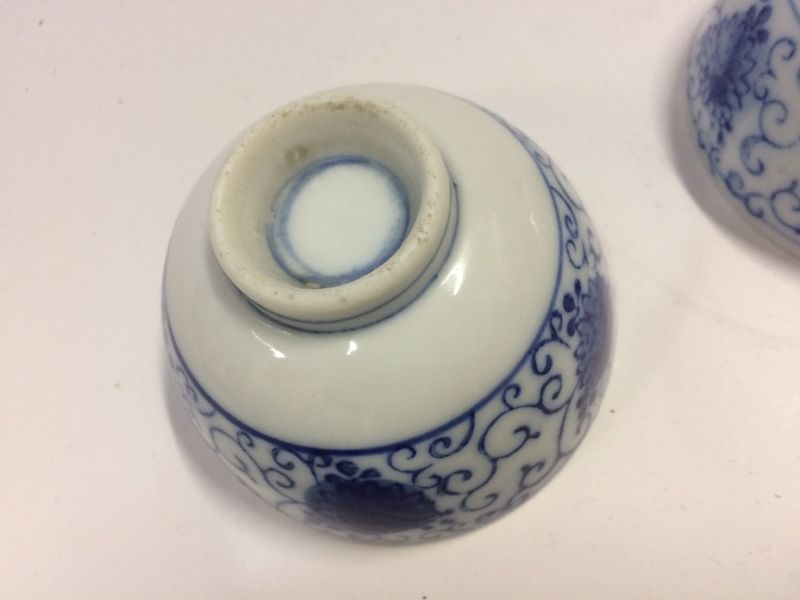 大正~昭和初期-染付花唐草文小碗-2個組 - メルカリ