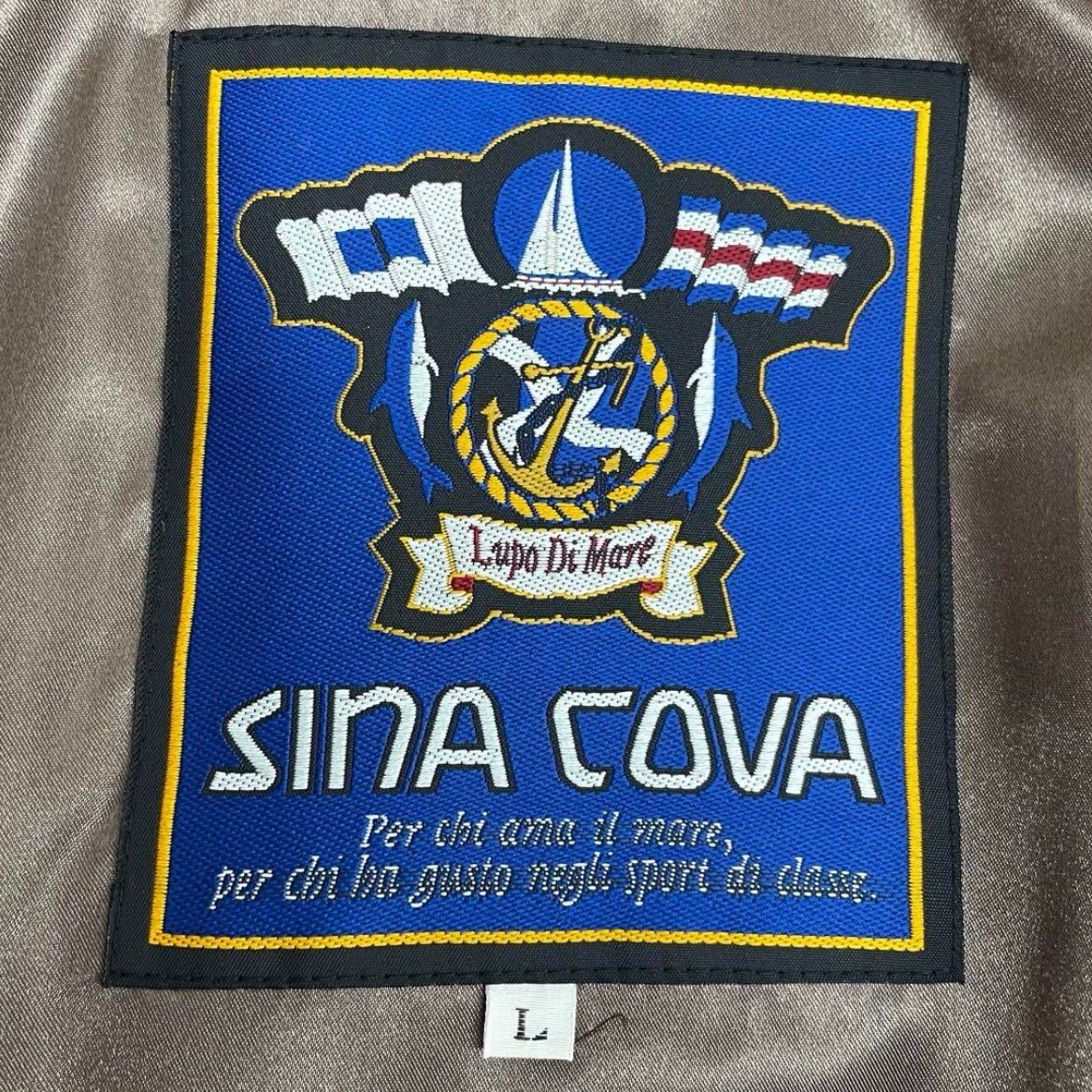 SINA COVA シナコバ 袖レザー ワッペン スタジャン ブルゾン メンズ 秋