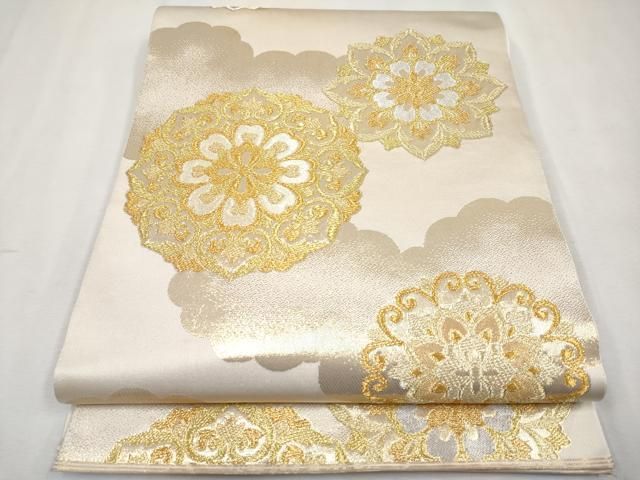 着物屋こころ□極上 太鼓柄袋帯 中国三大刺繍 汕頭刺繍 スワトウ刺繍