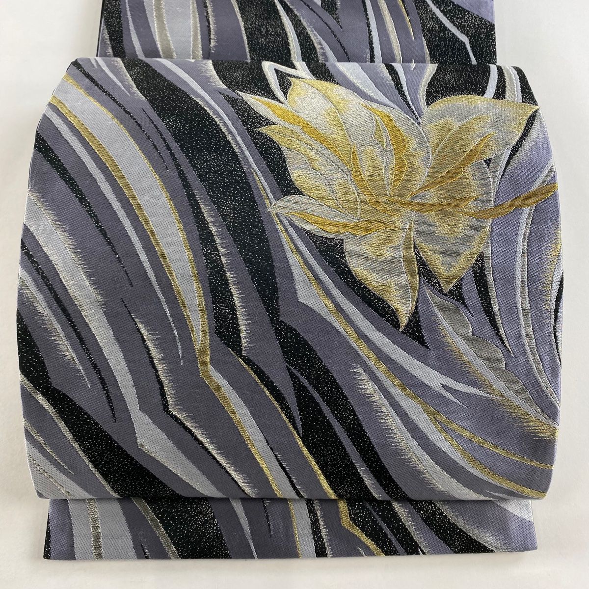 TA-3852 天然灰汁 醗酵建本藍染 袋帯 新古品⁄中西秀典・佐藤昭人