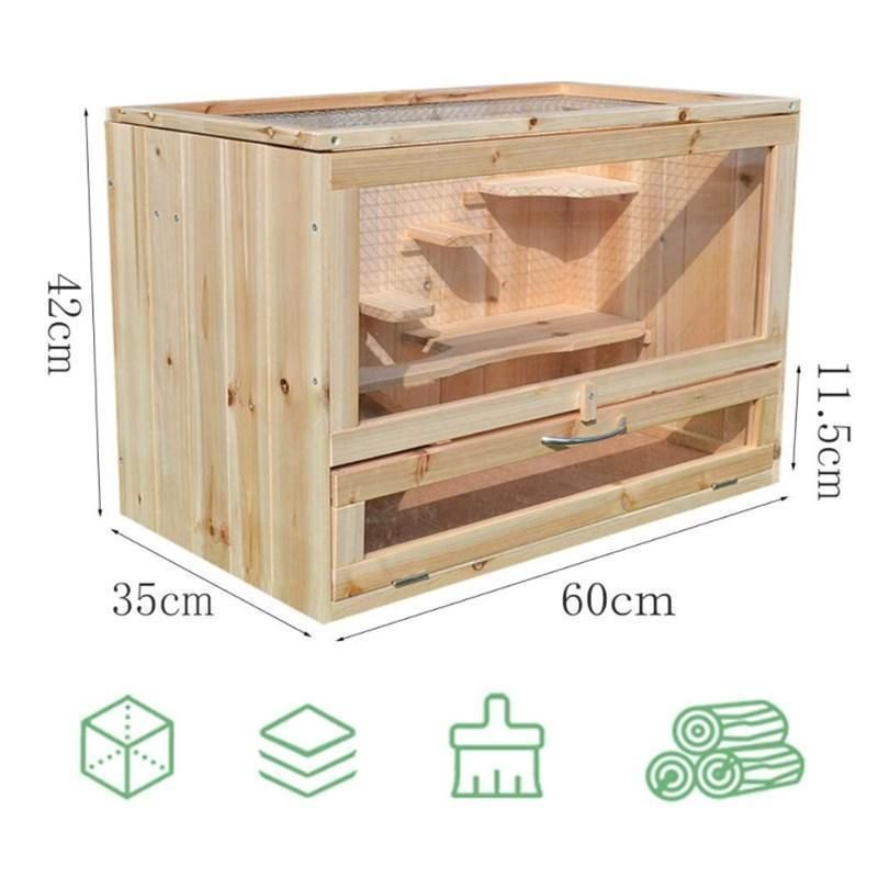小動物 ケージ 大型 ハムスター ハリネズミ ハウス 木製 モルモット
