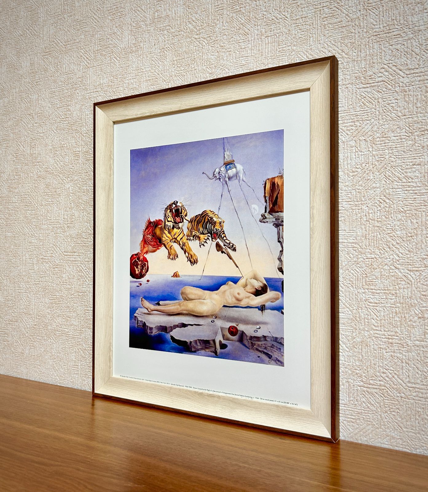 ダリの模写、パステル画、額入り、 ダリの模写、パステル画、額入り