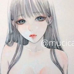 肉筆原画 水墨画 絵画 日本画 ドローイング 和装 美人画 - メルカリ