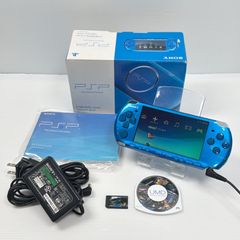美品 PSP 3000 バイブラントブルー 遊べるセット 動作確認済み FW6.60