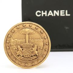 CHANEL ブローチ 1169 ヴィンテージ GP ラウンド ライオン 箱付