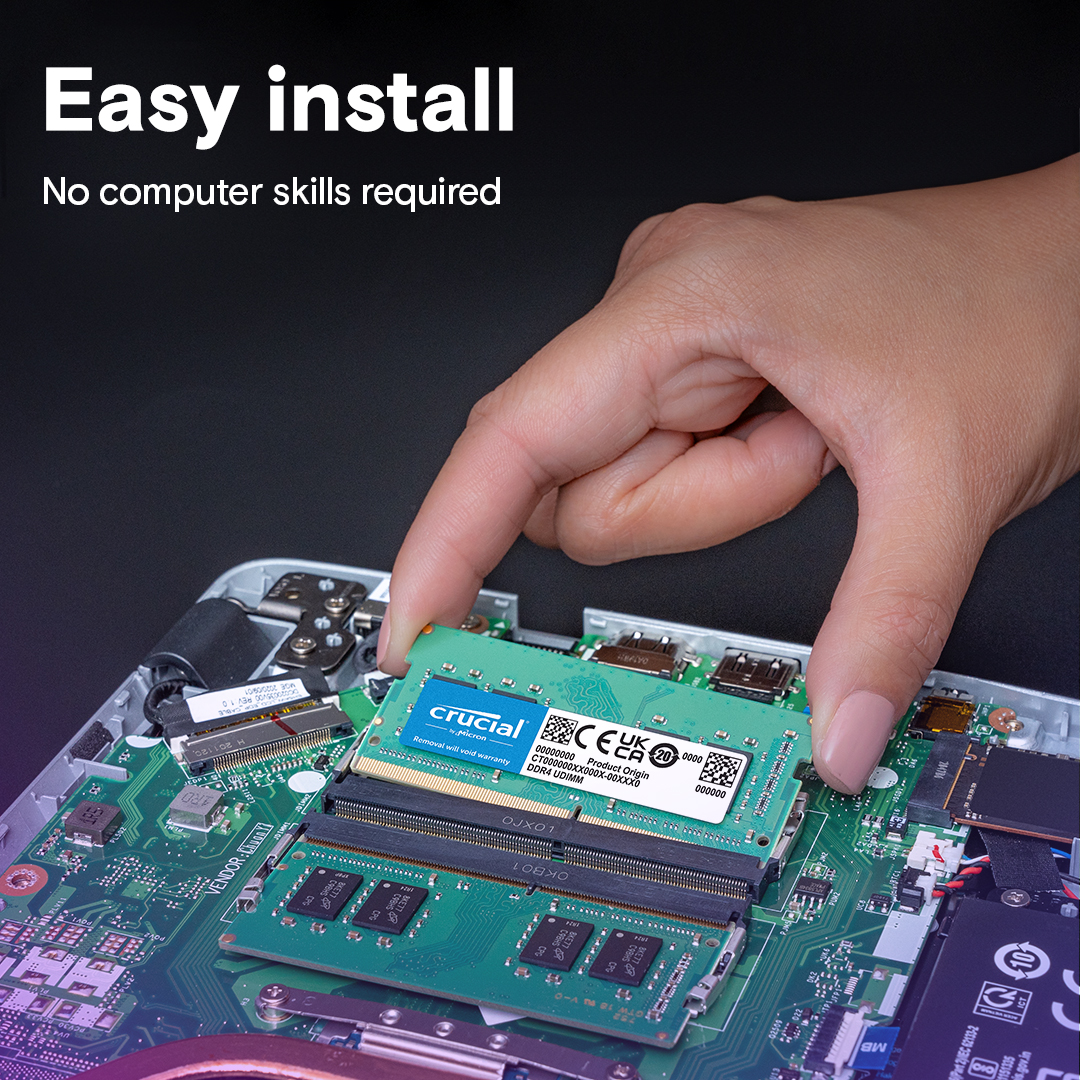 Crucial 64GB Kit (32GBx2) DDR4-2666 SODIMM | CT2K32G4SFD8266