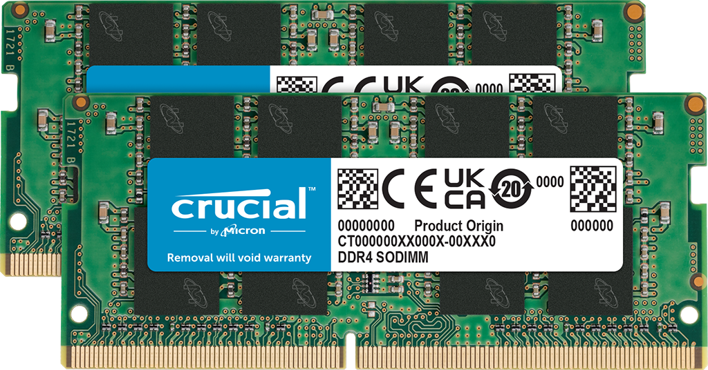 Crucial 16GB Kit (2 x 8GB) DDR4-3200 SODIMM | CT2K8G4SFRA32A