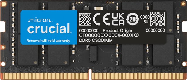 Crucial 32GB DDR5-6400 CSODIMM | CT32G64C52CS5 | Crucial JP
