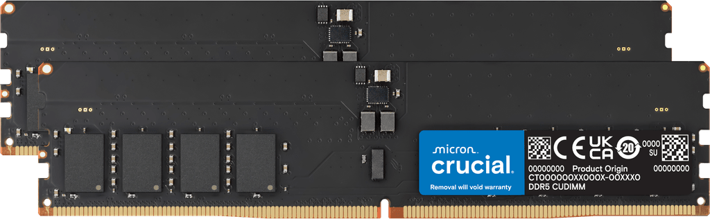 Crucial 32GB Kit (16GBx2) DDR5-6400 CUDIMM | CT2K16G64C52CU5