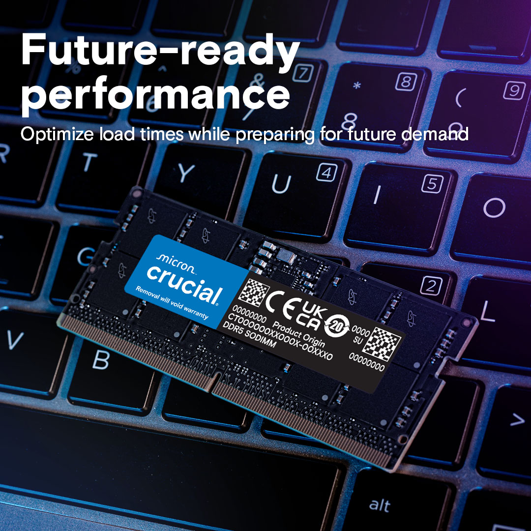Crucial 16GB DDR5-5200 SODIMM | CT16G52C42S5 | Crucial EU