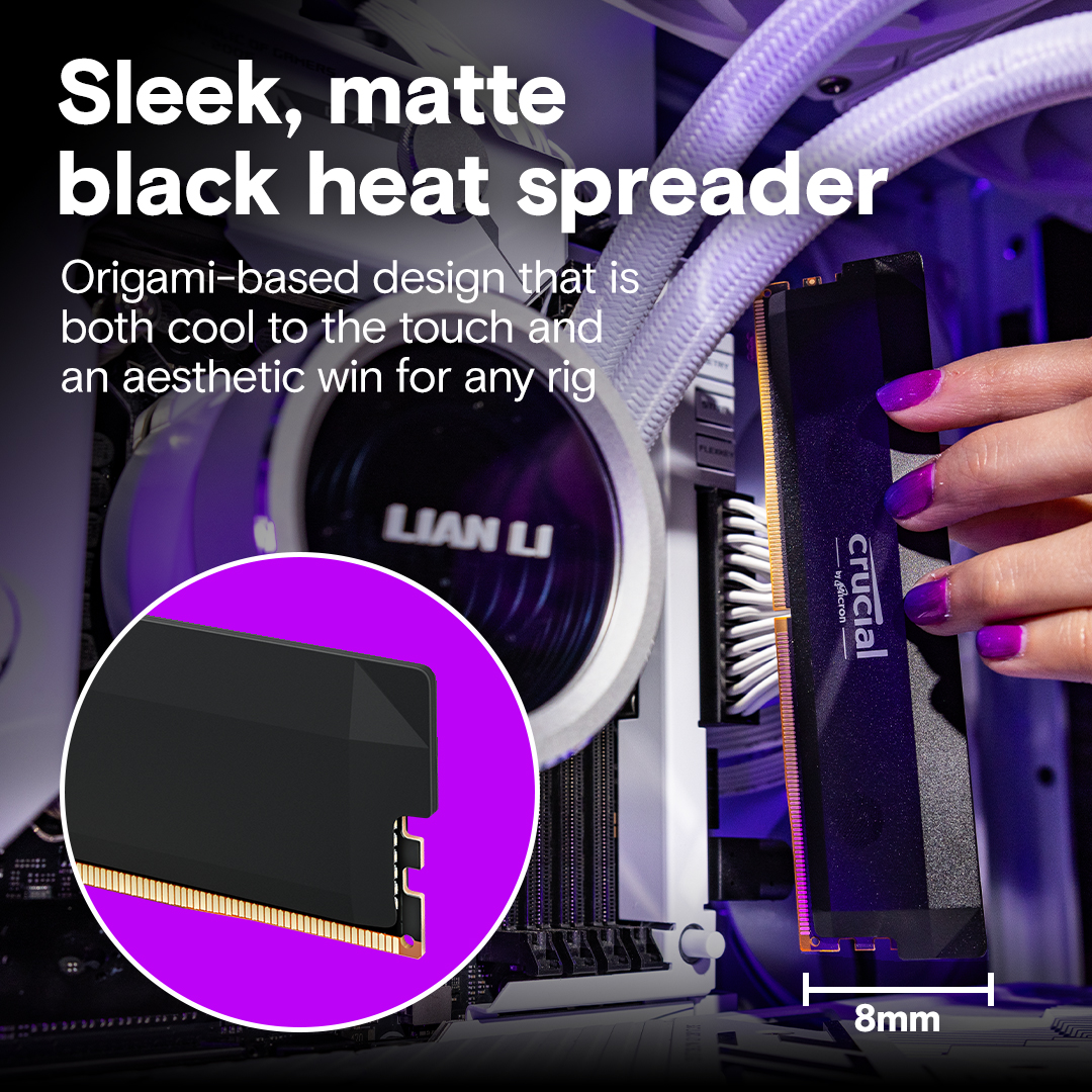 Crucial Pro DDR5-6000 32GB Kit (16GBx2) UDIMM: OC Gaming Memory