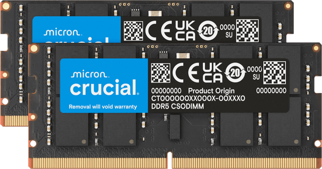 Crucial 64GB Kit (32GBx2) DDR5-6400 CSODIMM | CT2K32G64C52CS5