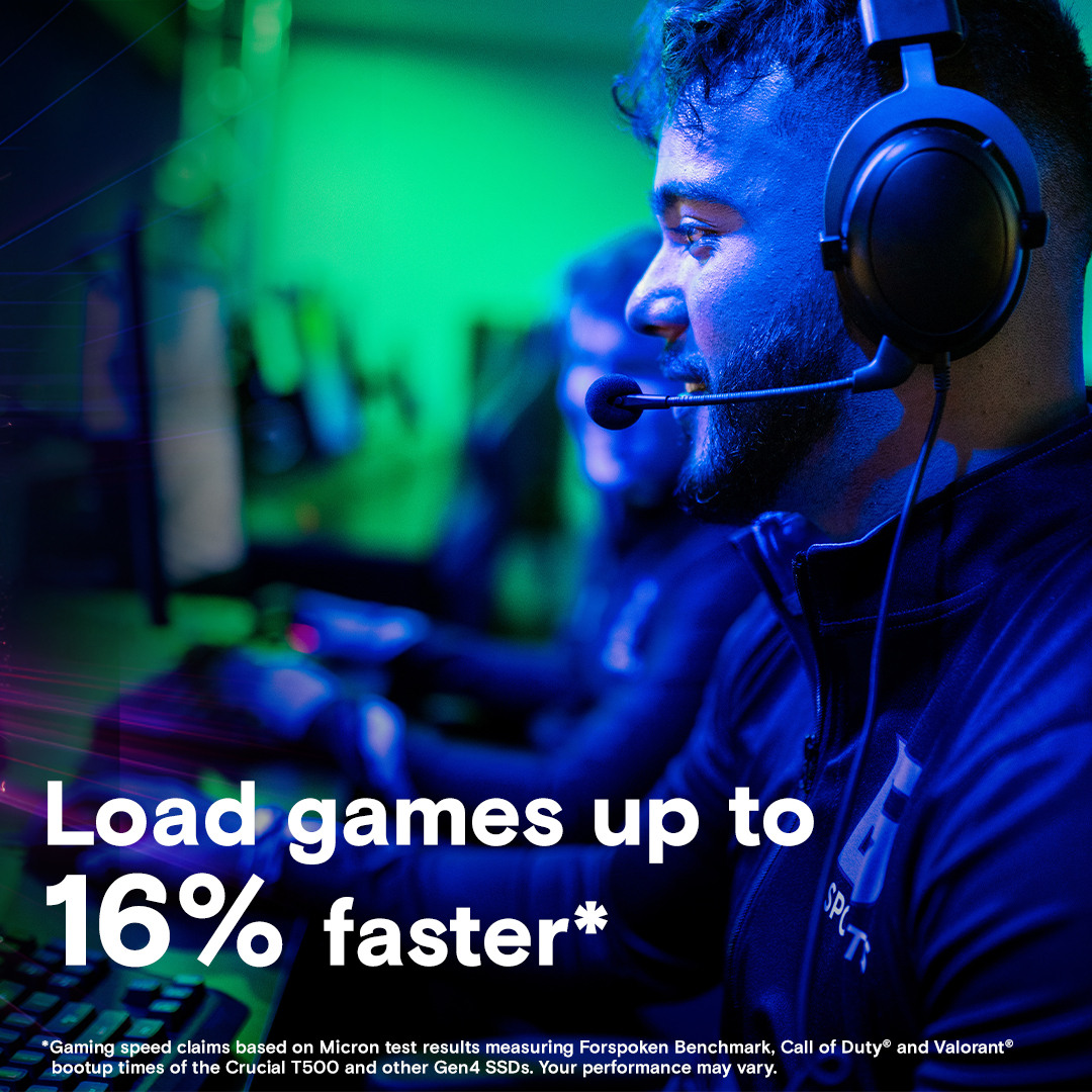 Crucial T500 500GB PCIe Gen4 NVMe M.2 SSD | CT500T500SSD8